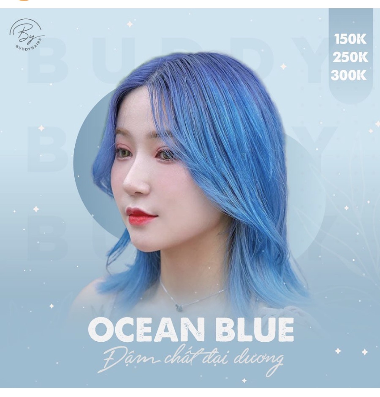 Kem nhuộm tóc màu Xanh Ocean Blue – Blinkhair, tặng kèm trợ nhuộm ...