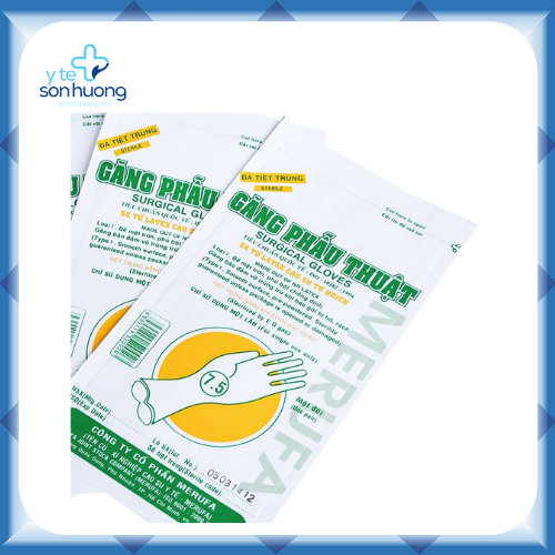 Găng tay phẫu thuật tiệt trùng Merufa - Combo 10 đôi