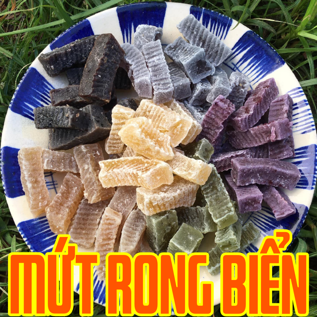 Mứt Rong Biển. Mứt Rong Sụn. Thạch Rong Biển. Mứt được chế biến từ Rong Sụn, rất giàu di