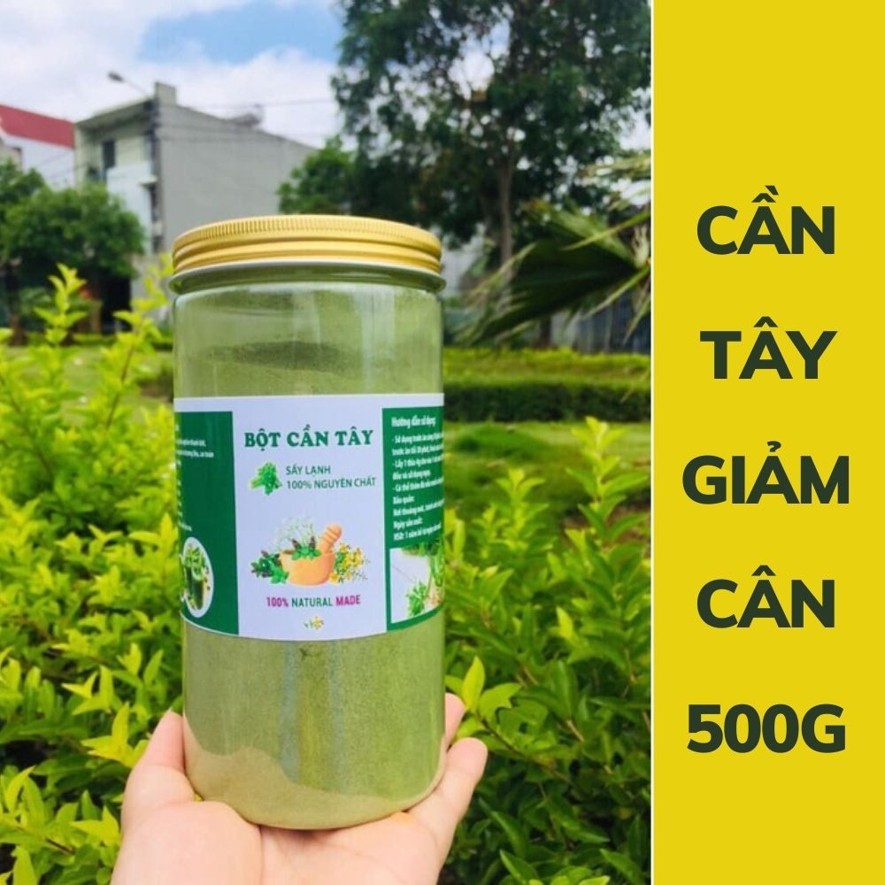 Bột cần tây giảm cân, bột cần tây mật ong nguyên chất sấy lạnh Organic hộp 500g-CTH