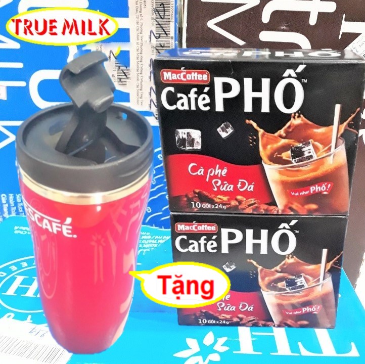 Combo x2 hộp Ca phê Sữa Đá Phố 10 gói x 24g/hộp - Ca Phê Phố - cafe sữa đá - MacCoffee - Cafe Phố - maccoffee - ca phe pho - ca phe hoa tan - café pha san - café den da - café hoa tan - ca phe hoa tan - trueme truemilk truemenews pho10