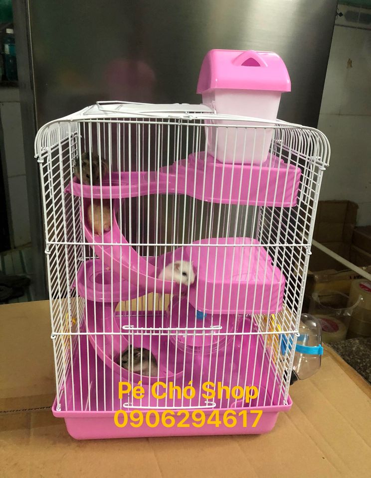[HCM]Lồng hamster Hoàng Tử 3 Tầng vui chơi thỏa thích .