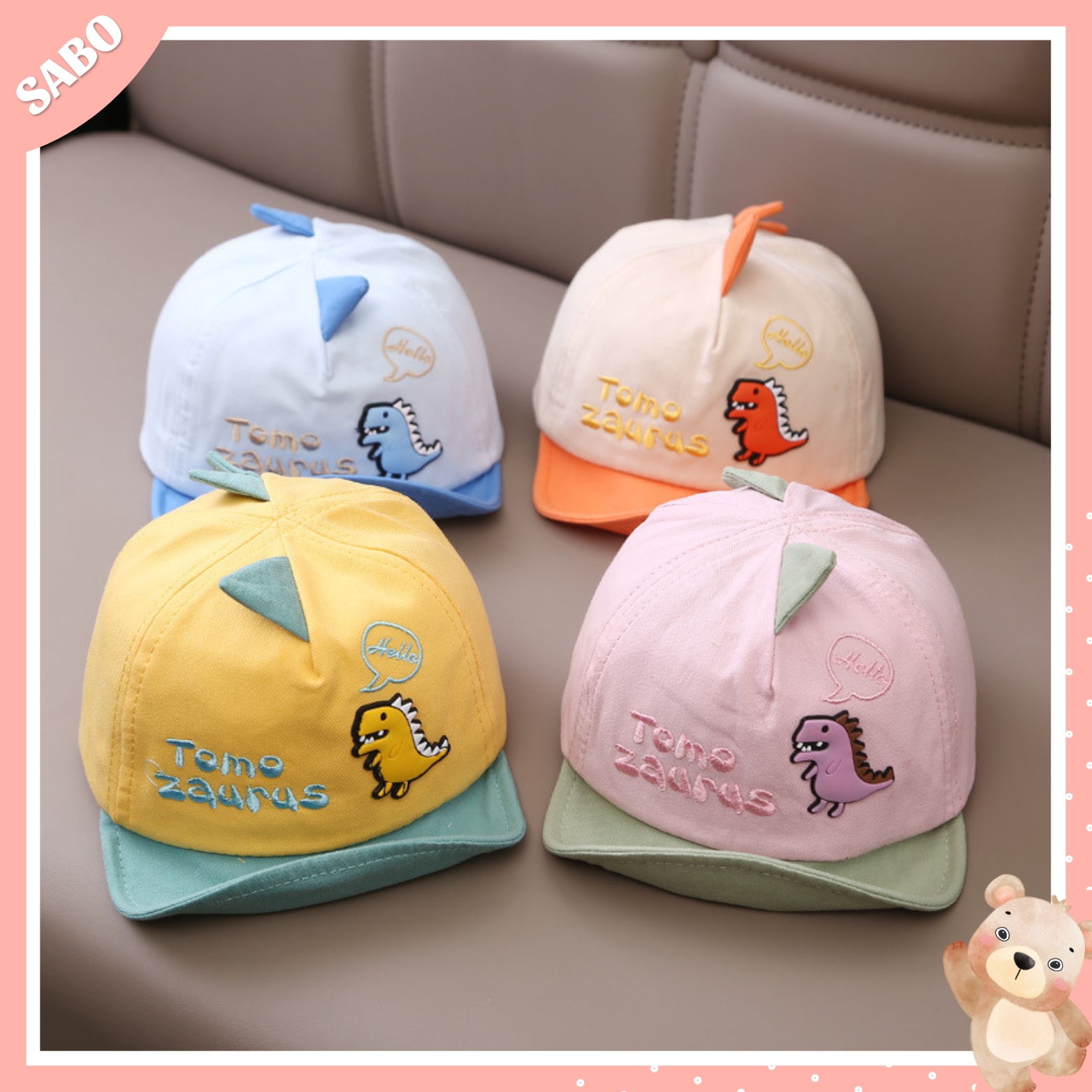 Mũ Lưỡi Trai Khủng Long Tomo Siêu Đẹp Cho Bé 5-24m - SABOMART
