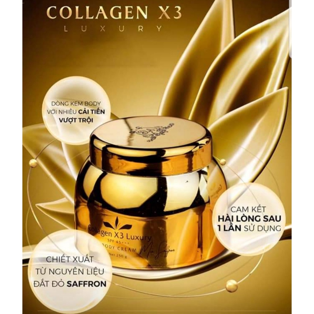 Kem body trắng da collagen x3 Luxury Đông Anh 250gr Chính hãng