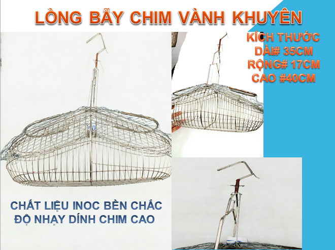 Lồng inoc bẫy chim vành khuyên , chim size nhỏ ...