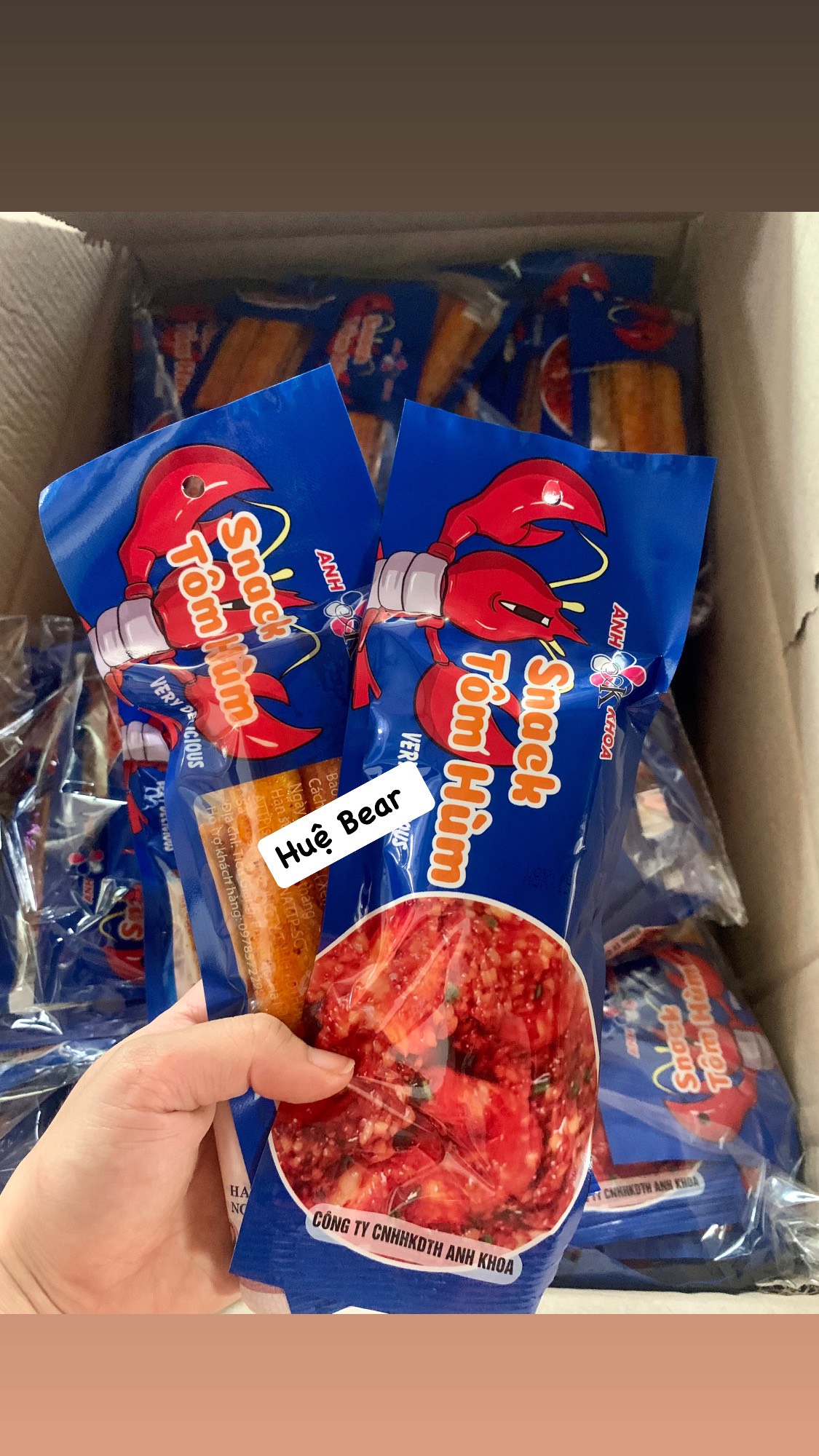 Bịch 30goi snack tôm hùm mẫu mới