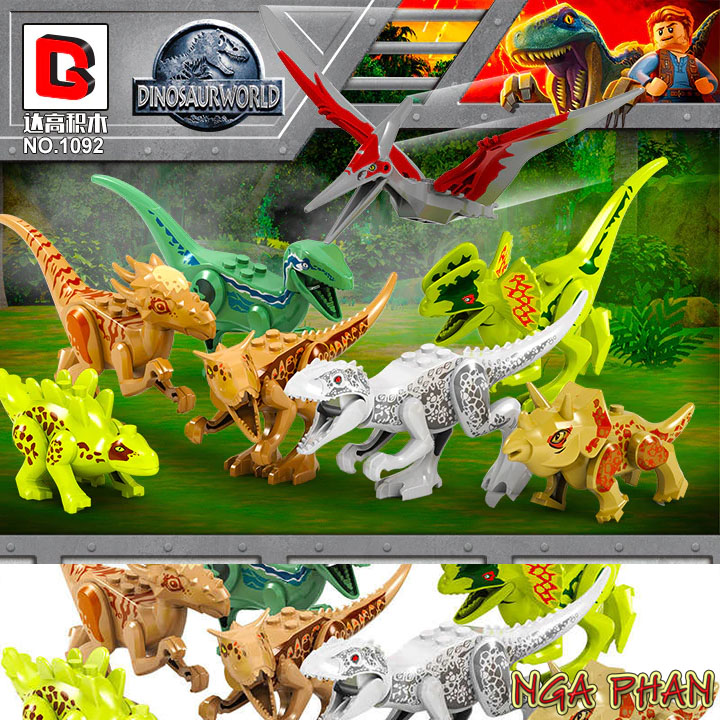 Bộ 8 Khủng Long Siêu Đẹp Nhiều Loài Dinosaur Lego Đồ Chơi Xếp Hình Lắp Ráp