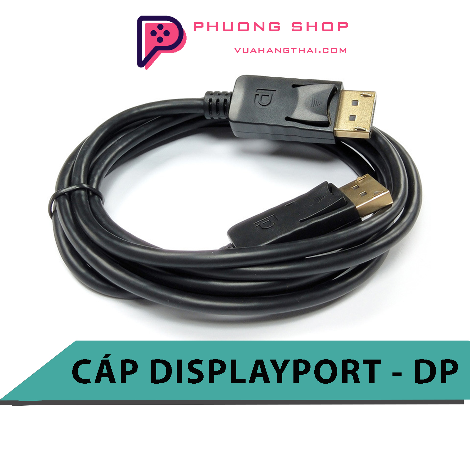 Dây cáp displayport - cáp dp 1.8m, 3m, 5m cho màn hình máy tính, laptop, pc, máy chiếu