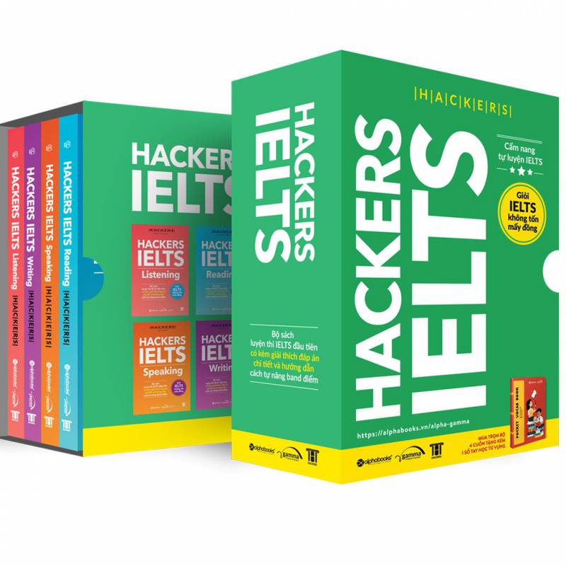 Combo 4 cuốn hackers ielts