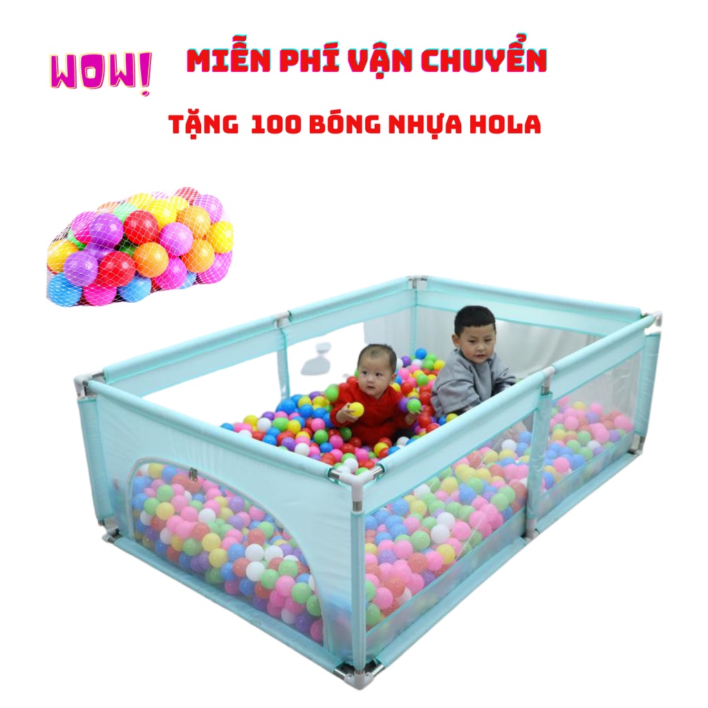 Xả kho quây cũi cho bé kích thước 1m2.1m8 tặng 50 quả bóng nhựa 5, 5 cm