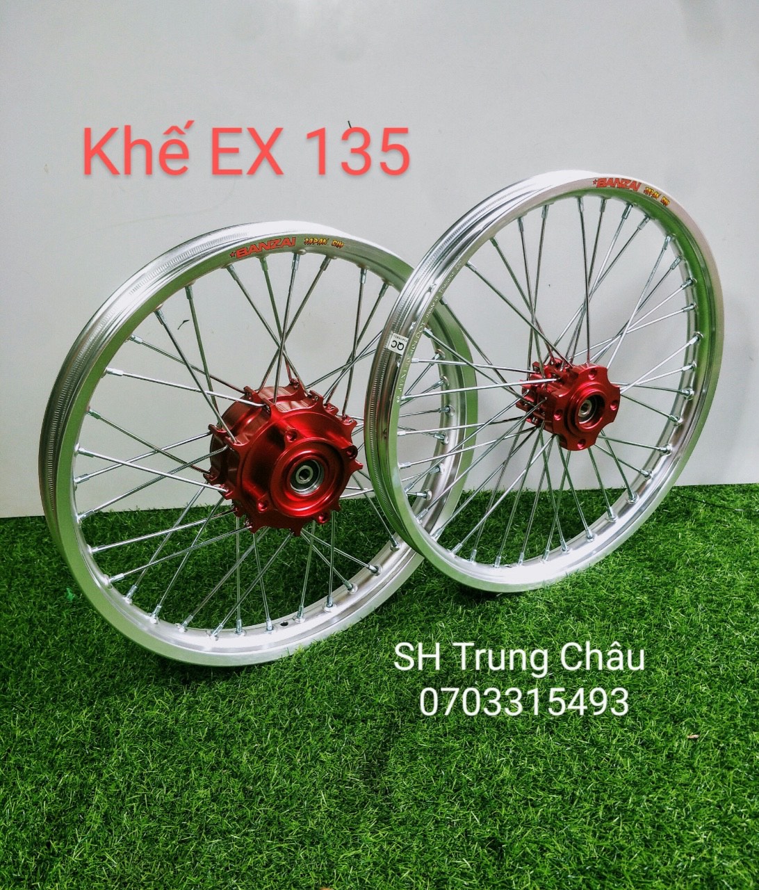 [HCM]Bánh căm đùm khế EX 135 150 niền nhôm Banzai 1.4 1.6