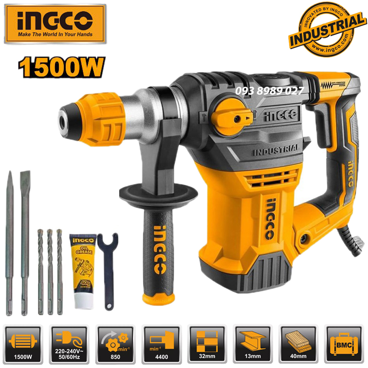 Máy khoan đục bê tông 1500w ingco rh150028