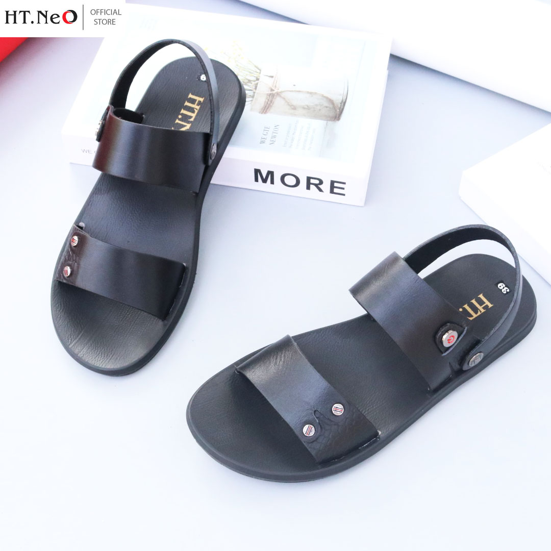 Sandal nam - dép quai hâu ht.neo da bò thật , thiết kế quai ngang ,kiểu dáng basic đơn giản , trẻ trung , cá tính sd07