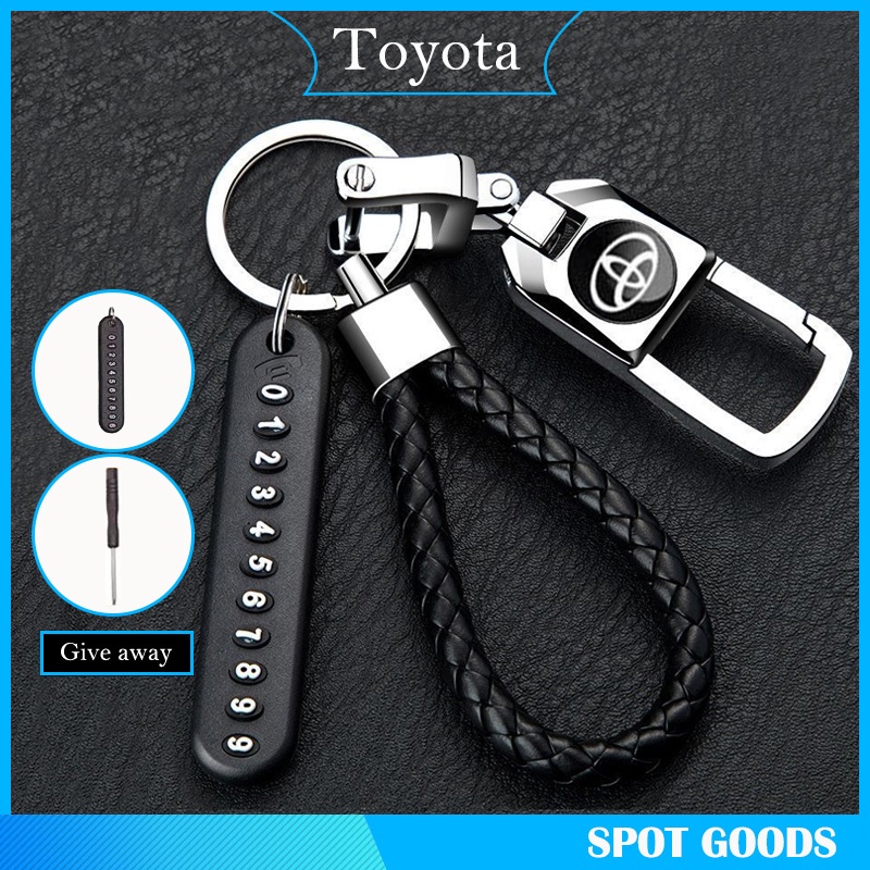 Móc khóa logo ô tô Toyota Móc chìa khóa ô tô sáng tạo Móc khóa kim loại hợp kim