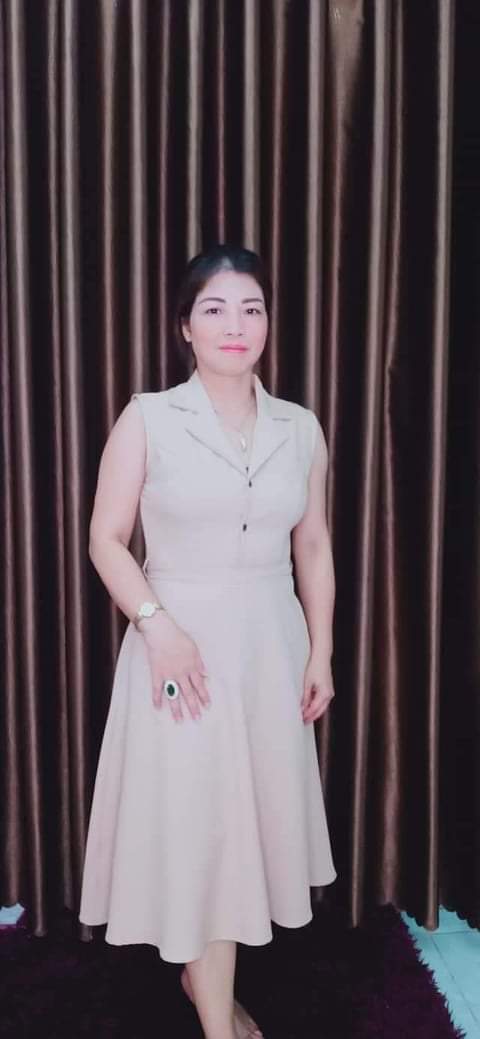 đầm trung niên cổ vét không tay d34 sang trọng