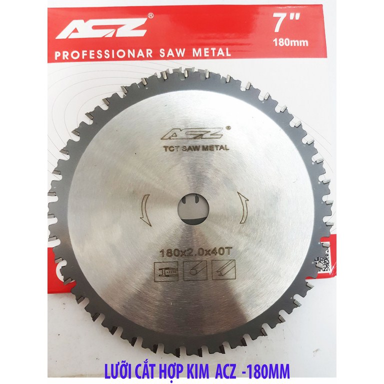 Lưỡi cắt sắt hợp kim 180mm- acz