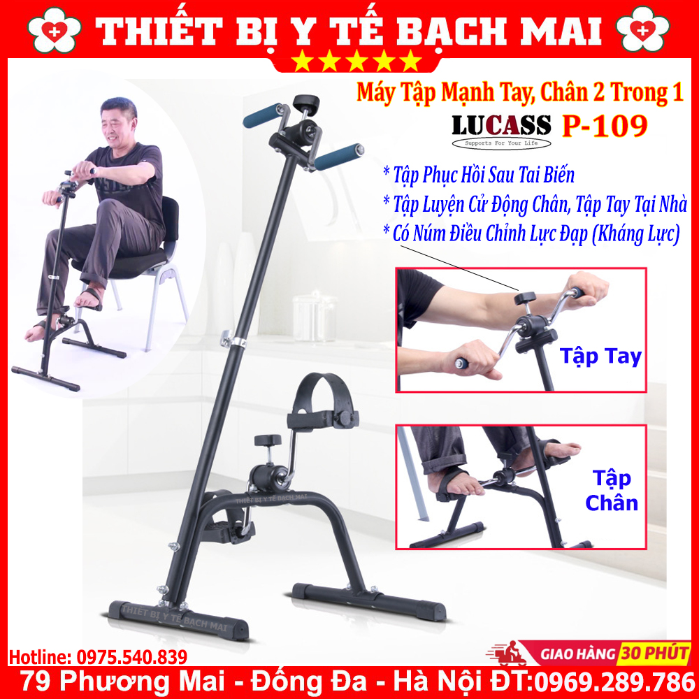 Dụng Cụ Tập Tay Chân Cho Người tai Biến - Máy Tập Phục Hồi Tai Biến 2 Trong 1 LUCASS P-109