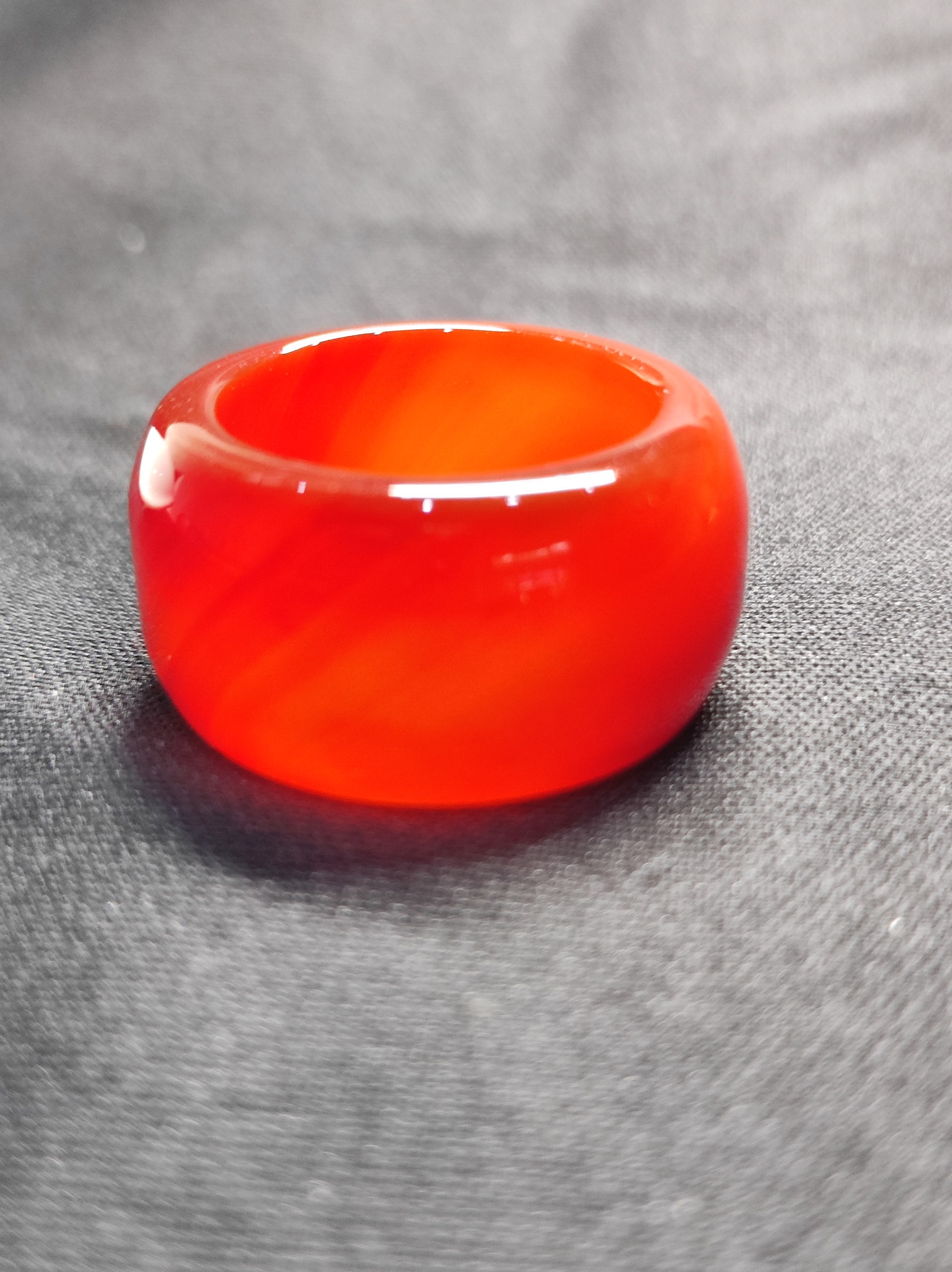 [Hoàn tiền 20%] [HCM]Nhẫn mã não vân đỏ đậm size 20mm dành cho nam bản cao 12-14mm ảnh thực tế - xưởng buôn đá phong thủy Huỳnh Đào