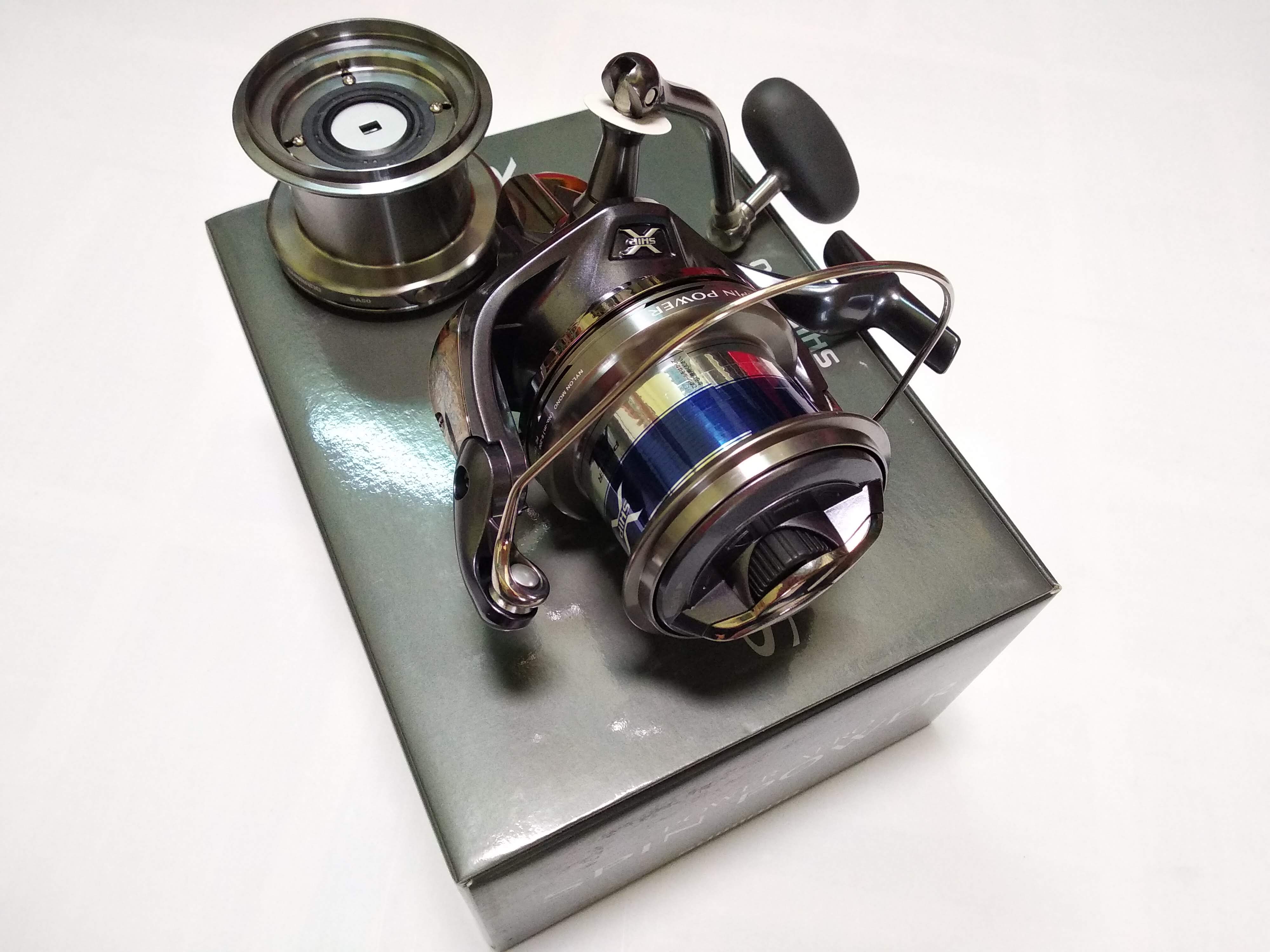 Máy câu cá shimano power aero spin power size 8 - máy đứng