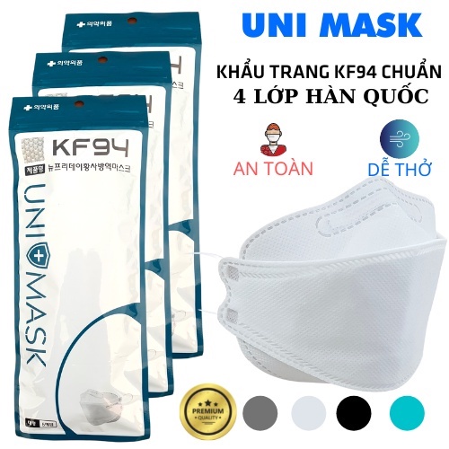 100 Chiếc Khẩu Trang KF94 Kiểu Hàn Quốc 4 Lớp Kháng Khuẩn Kháng Bụi Mịn