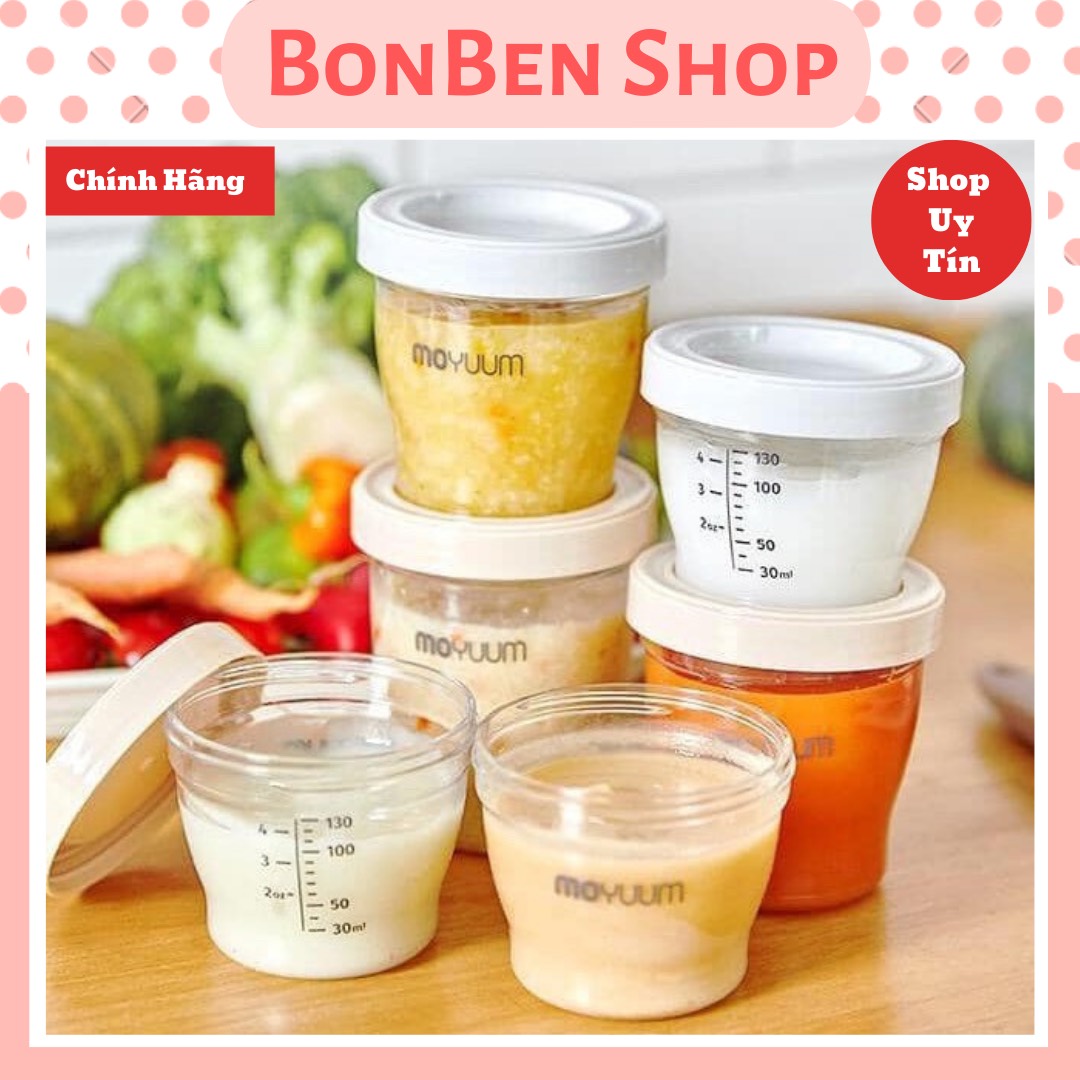 Cốc đựng đồ ăn dặm, trữ sữa, trữ đông đồ ăn cho bé moyuum hàn quốc, chất liệu nhựa tritan trong suốt an toàn, cam kết hàng chính hãng