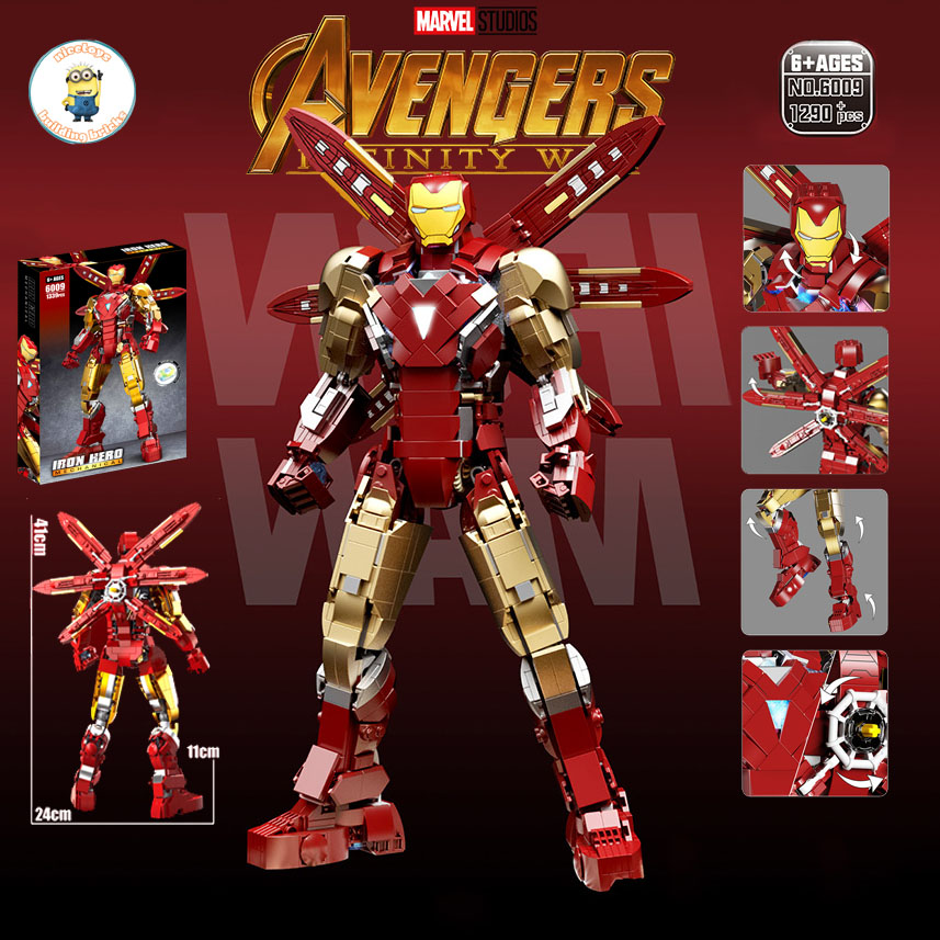 Đồ Chơi Lắp Ráp Xếp Hình Mô Hình Trưng Bày Robot Iron Man Mark 85 Avengers