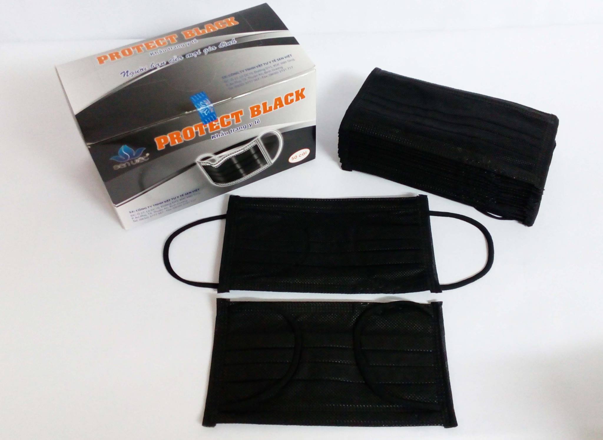 Khẩu Trang OxyGen Mask Sen Việt 4 Lớp Than Hoạt Tính | Hộp 50 Cái.-Đen