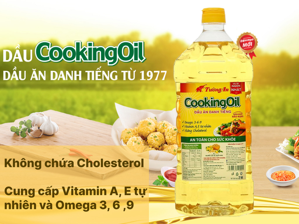 CAN 2 LÍT CHAI 1 LÍT - SIÊU SALE Dầu ăn thực vật Tường An cooking oil