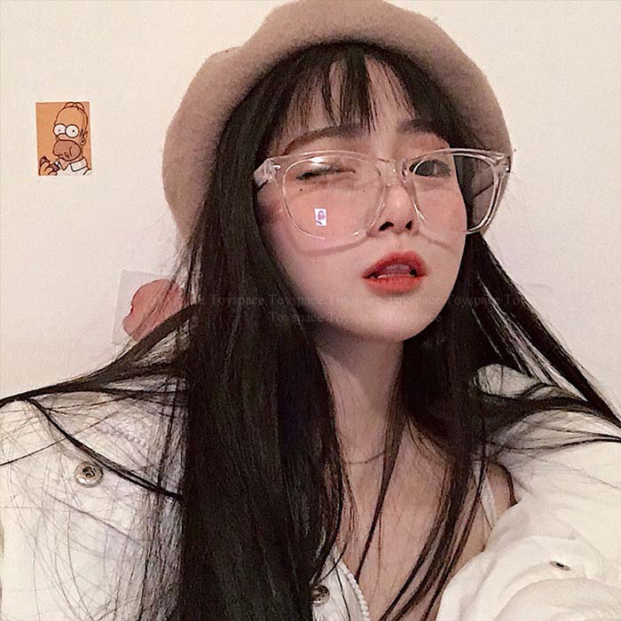 Kính Gọng Nhựa Dáng Vuông Supreme Thời Trang hot Trend Thay Được Mắt Cận