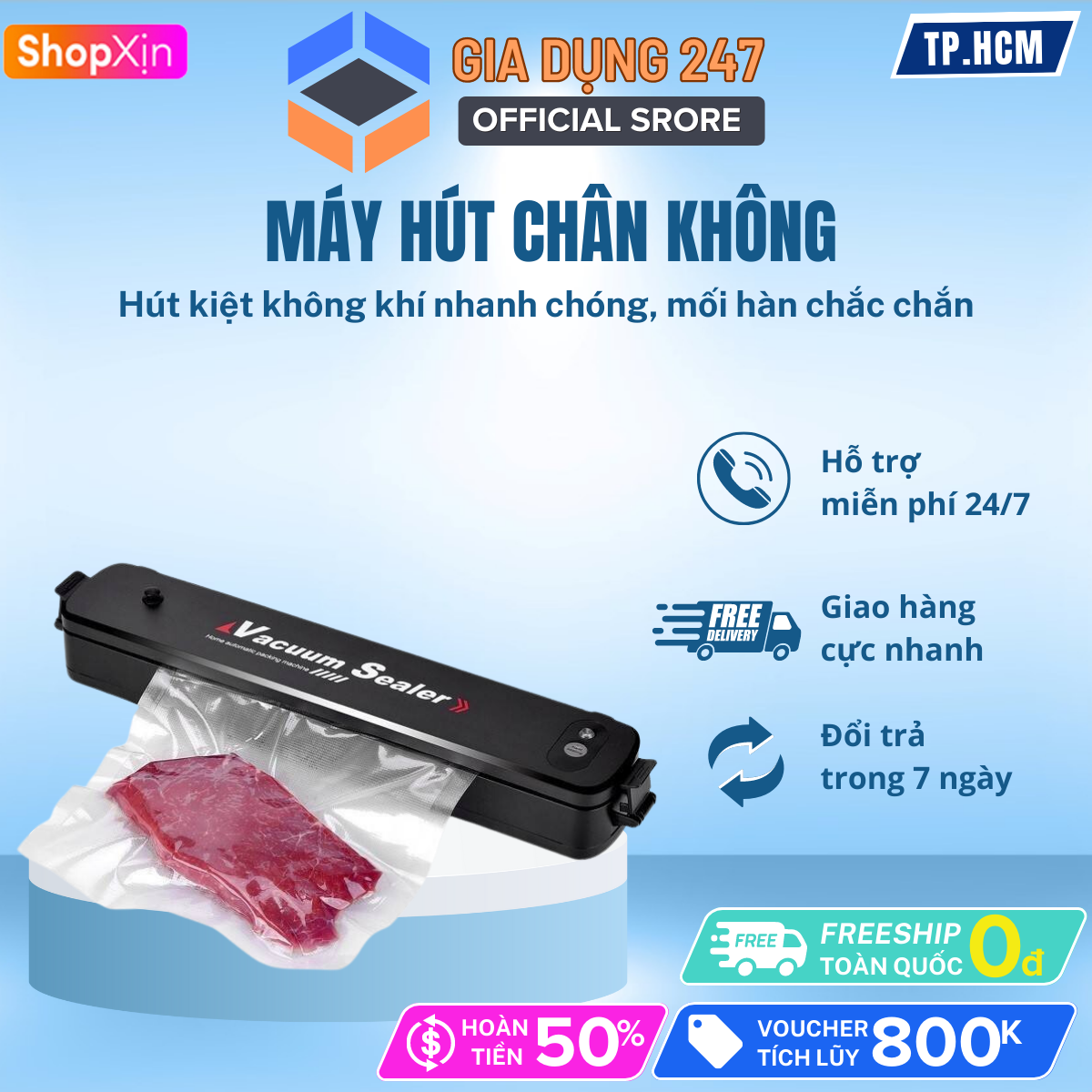 Máy hút chân không thực phẩm cầm tay Vacuum Sealer hàn miệng túi lực hút siêu mạnh, mức độ hàn 3-9 giây, trọng lượng siêu nhẹ dễ dàng mang theo, máy hút chân không, máy hút chân không thực phẩm, may hut chan khong máy hàn miệng túi