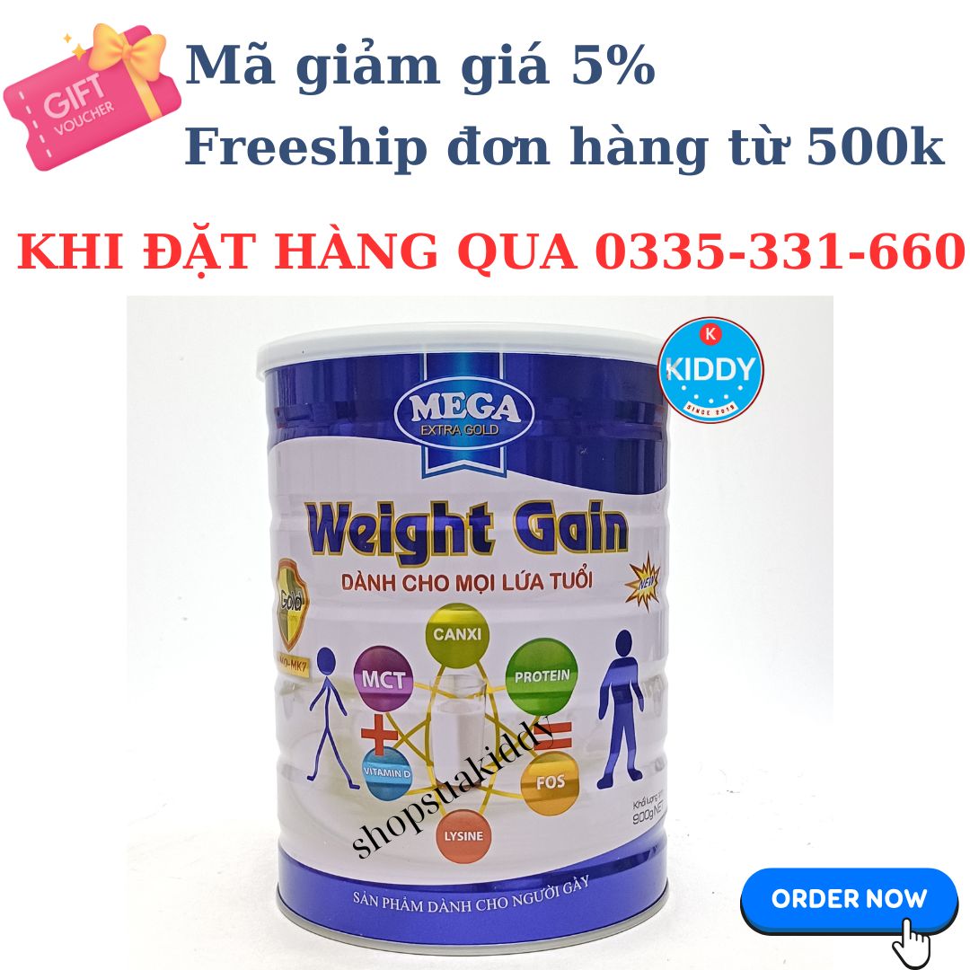 [FREESHIP+MGG] [MUA 1 TẶNG 1] Sữa tăng cân cho người gầy Weight Gain Mega 900g