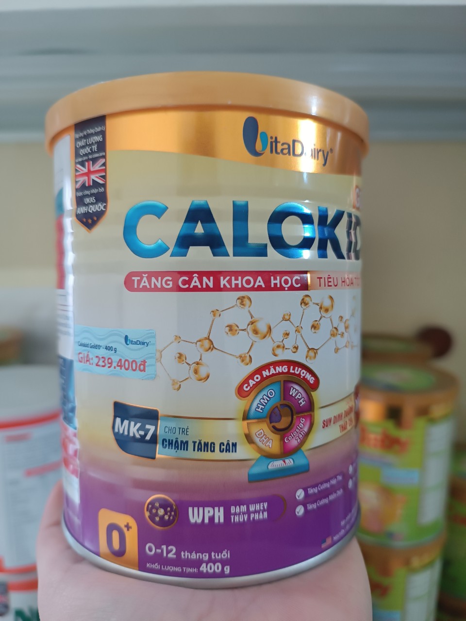 Sữa VitaDairy Calokid 400g 0-12 tháng cho trẻ biếng ăn