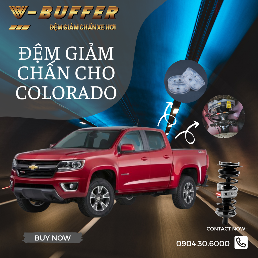 [Chevrolet Colorado] Đệm cao su giảm chấn cho ô tô- Bộ 4 chiếc