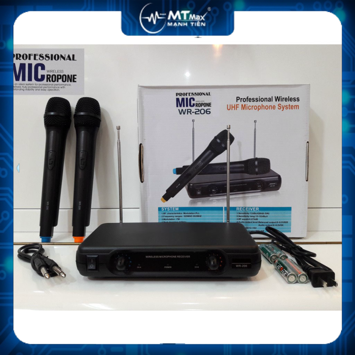 Micro karaoke Bose WR 206 Micro không dây sóng UHF Hát nhẹ, chống hú hiệu quả bảo hành 12 tháng