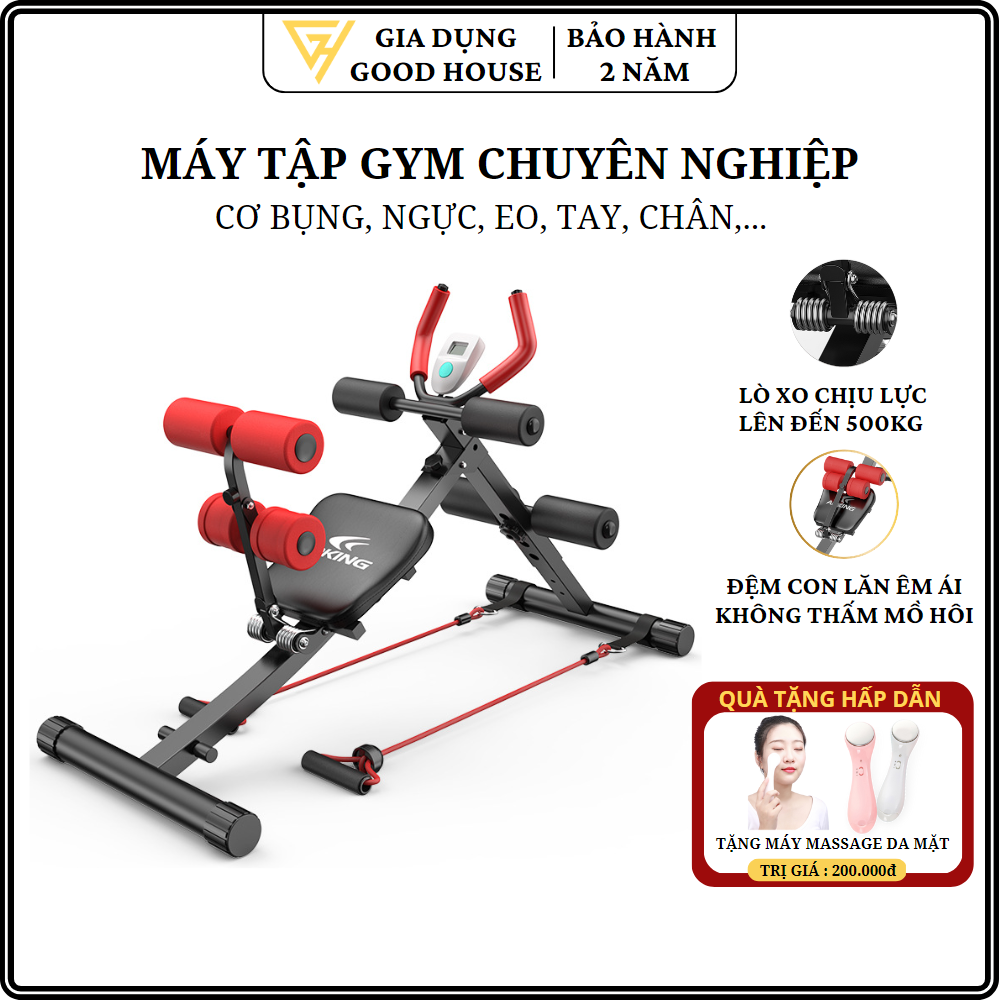 Máy tập cơ bụng, máy tập thể dục đa năng kết hợp nhiều bài tập giúp tăng cơ giảm mỡ cho eo thon dáng gọn tăng cường thể lực.