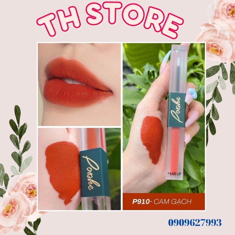 Son kem POSSHE 2 Đầu Siêu Lì Không Trôi - Mua 1 Cây tặng Sáp Tẩy Trang, Acsosmetics 20g HÀNG CHÍNH HÃNG ( TH STORE)