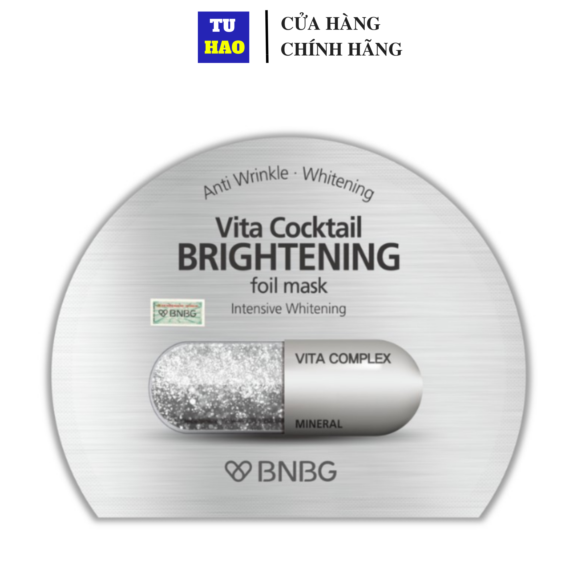 Mặt nạ Sáng da BNBG Vita Cocktail Brightening Foil Mask Intensive Whitening 30ml