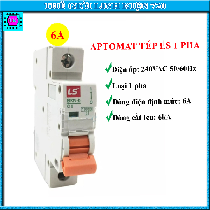 Cầu dao tự động aptomat tép LS 1 pha