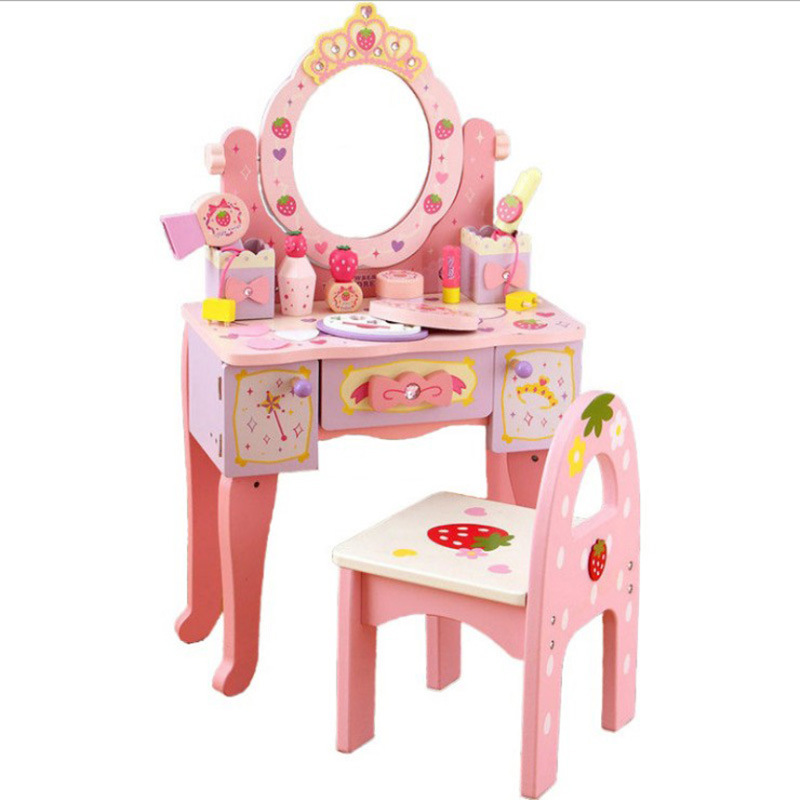 Đồ Chơi Trẻ Em S-kids, Bộ đồ chơi bàn trang điểm kèm ghế dành cho bé gái điệu đà, nữ tính