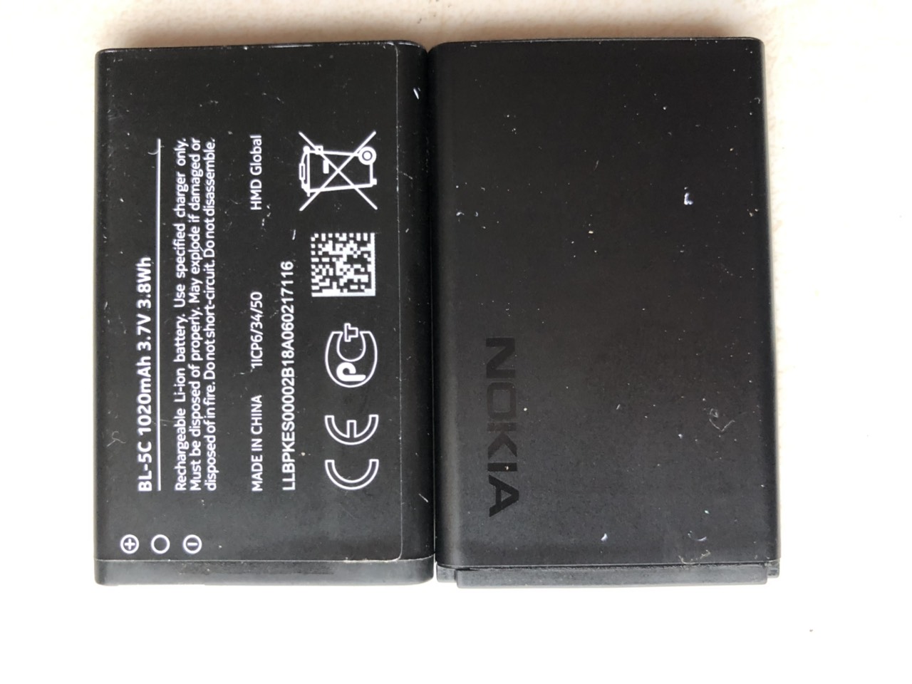 Pin n.okia bl 5c và bl 4c cho no.kia 1280, 110i...