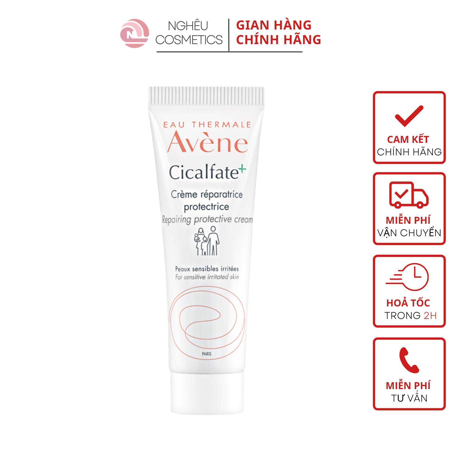 Kem Dưỡng Ẩm Phục Hồi Mờ Sẹo Giảm Thâm Avene Cicafate Cream