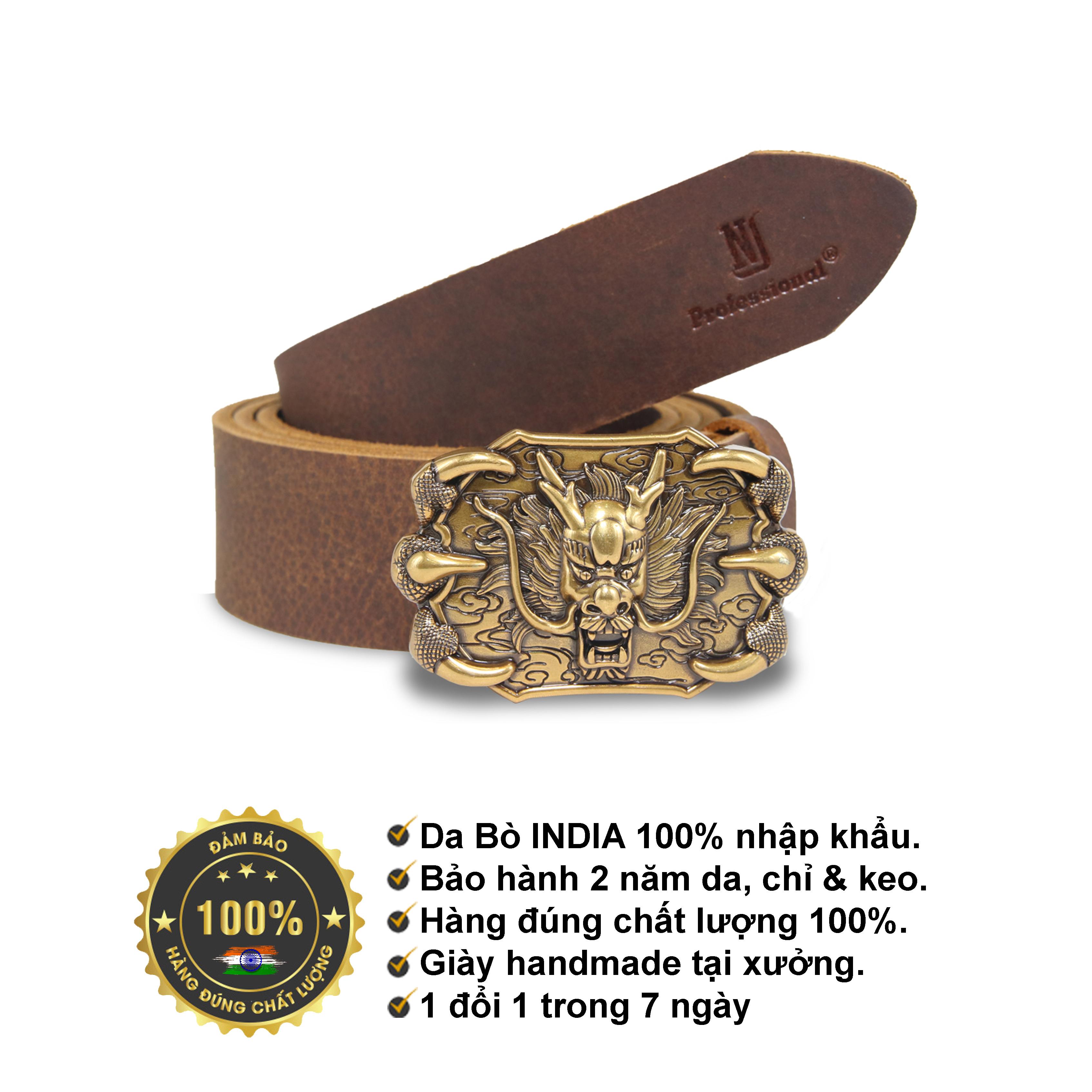 [HCM]Dây Nịt Da Bò Nam Siêu Cao Cấp ( Đầu Búp Đồng)