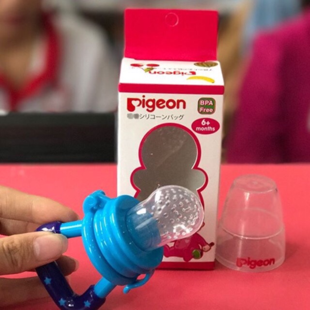 Túi nhai ăn dặm chống hóc cho bé Pigeon Nhật nội địa