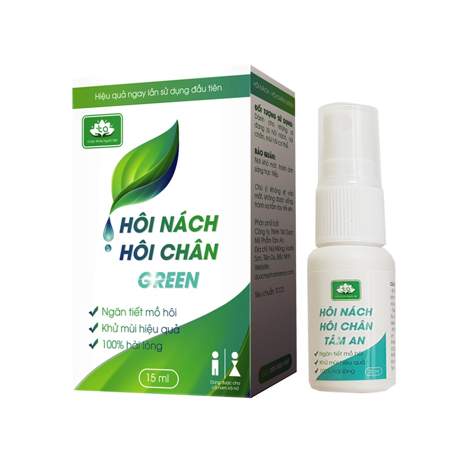 Xịt khử mùi hôi nách, hôi chân 100% từ Thảo Dược Tâm An