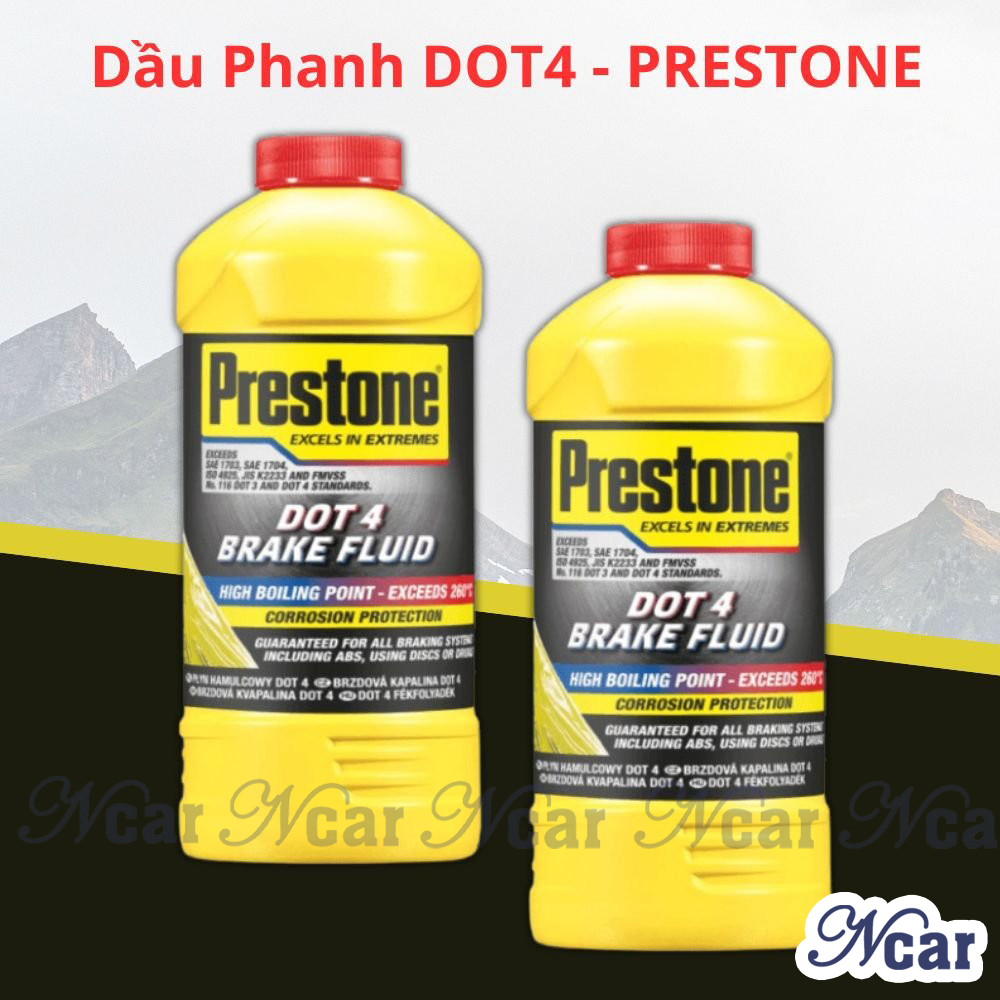 Dầu phanh / thắng dot4 prestone 355ml - dầu thắng phanh cao cấp dot4 sử dụng mọi hệ thống phanh ô tô, xe máy