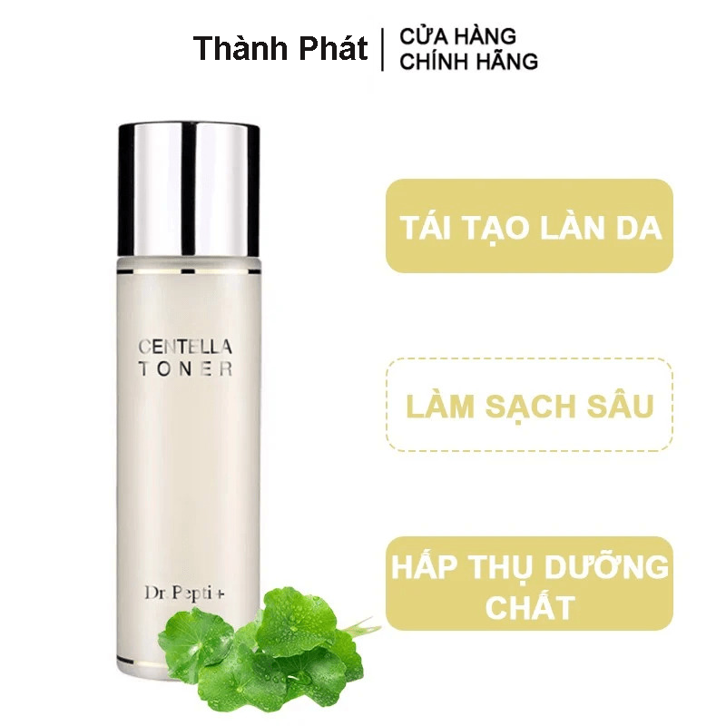 (CHÍNH HÃNG DATE 2026) Nước Hoa Hồng Toner Centella Dr. Pepti+ 180ml Hàn Quốc cân bằng độ pH, cấp ẩm và làm mềm da ngăn ngừa lão hoá, làm sáng da, mờ vết thâm, thúc đẩy tái tạo và nuôi dưỡng làn da căng bóng khoẻ mạnh