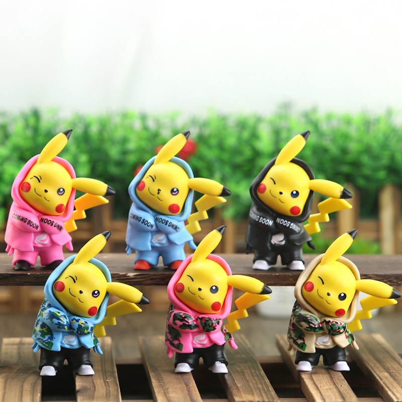 Lịch sử giá 6 Styles Pokemon Pikachu Figure Toy Cute Japanese ...