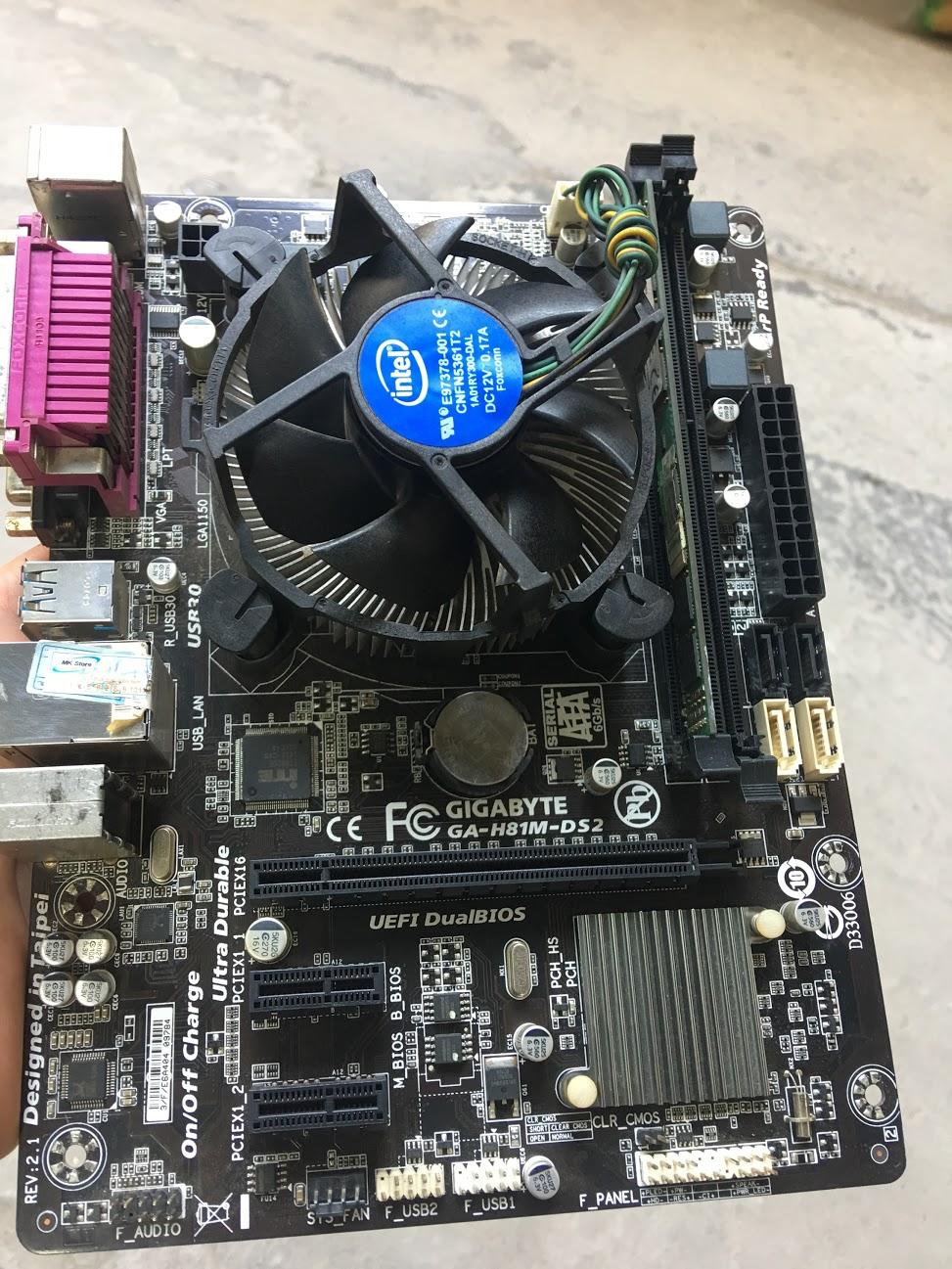 Combo Mainbroad H81 + CPU G3220 + Ram 4Gb 1600 Bảo Hành 3 Tháng Lỗi 1 Đổi 1