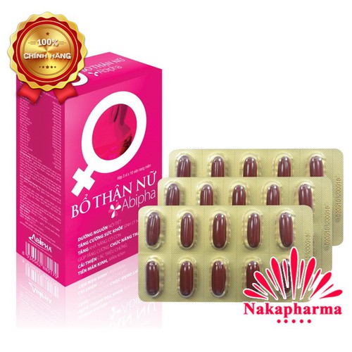 Bổ thận âm, tăng cường chức năng sinh lý nữ, giảm tiểu đêm, tiểu nhiều lần - Bổ thận nữ Abipha chứa tinh chất mầm đậu nành, collagen, thỏ ty tử, nhân sâm - Hộp 30 viên