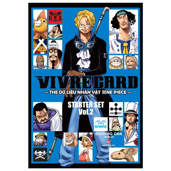 Fahasa - vivre card - thẻ dữ liệu nhân vật one piece starter set - tập 2 - tặng kèm obi
